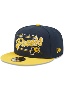 New Era Indiana Pacers Grey Team Script 9FIFTY Mens Snapback Hat