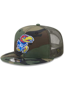 New Era Kansas Jayhawks Green Camotruck 9FIFTY Mens Snapback Hat