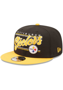 New Era Pittsburgh Steelers Black Team Script 9FIFTY Mens Snapback Hat