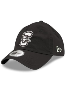 New Era Creighton Bluejays White Logo Casual Classic Adjustable Hat - Black