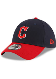 New Era Cleveland Guardians Mens Navy Blue Home Team Classic 39THIRTY Flex Hat