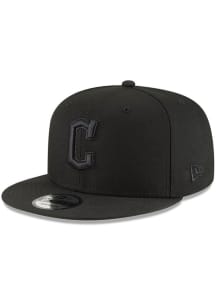 New Era Cleveland Guardians Black Tonal 9FIFTY Mens Snapback Hat