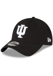 New Era Indiana Hoosiers White Logo Core Classic 9TWENTY Adjustable Hat - Black