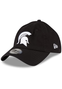 New Era Michigan State Spartans White Logo Casual Classic Adjustable Hat - Black