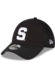 New Era Michigan State Spartans Mens Black White Logo Neo 39THIRTY Flex Hat
