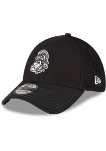 New Era Michigan State Spartans Mens Black Retro White Logo Neo 39THIRTY Flex Hat