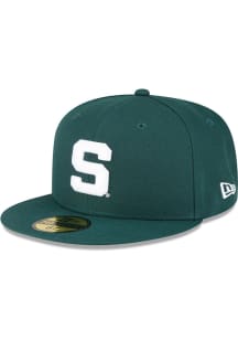 New Era Michigan State Spartans Mens Green Alt Basic 59FIFTY Fitted Hat