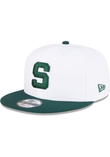 New Era Michigan State Spartans White 2T Basic 9FIFTY Mens Snapback Hat