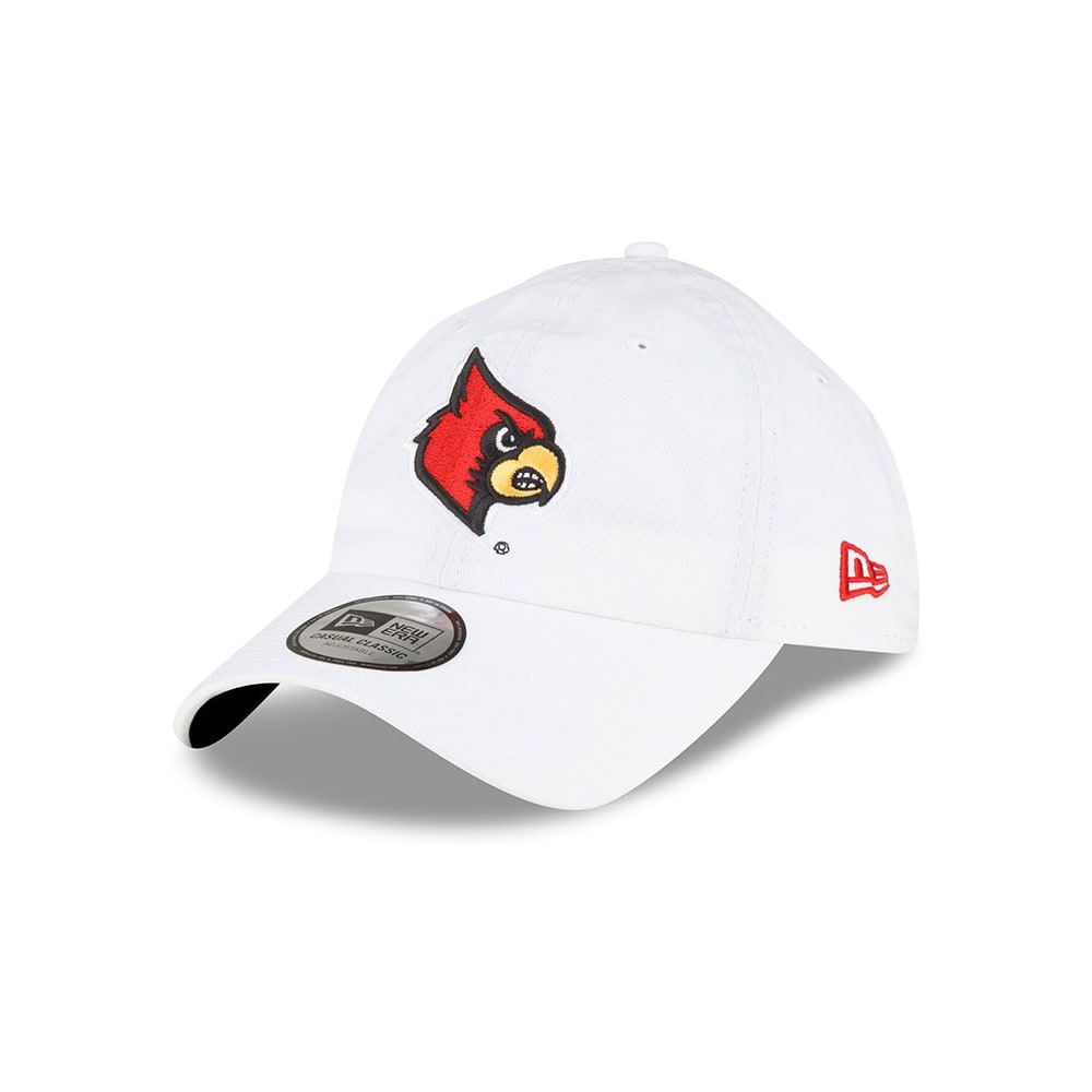 Men's adidas White Louisville Cardinals On-Field Baseball Fitted Hat