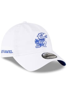 New Era Kansas Jayhawks Tonal Core Classic 9TWENTY Adjustable Hat - White