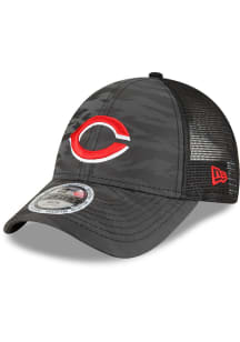 New Era Cincinnati Reds Black JR Camoflect 9FORTY Youth Adjustable Hat
