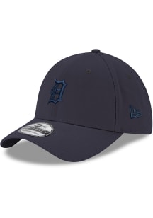 New Era Detroit Tigers Mens Navy Blue Tonal Team Classic 39THIRTY Flex Hat