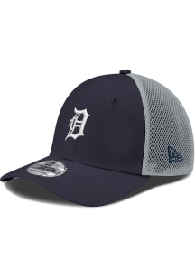 New Era Detroit Tigers Mens Navy Blue 2T Team Neo 39THIRTY Flex Hat