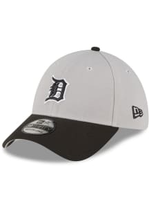 New Era Detroit Tigers Mens Grey 2T Team Classic 39THIRTY Flex Hat
