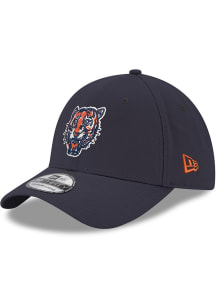 New Era Detroit Tigers Mens Navy Blue Cooperstown Team Classic 39THIRTY Flex Hat