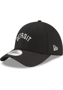 New Era Detroit Tigers Mens Navy Blue Diamond Era Shadow Visor 39THIRTY Flex Hat