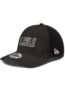 New Era LSU Tigers Mens Black White Logo Neo 39THIRTY Flex Hat