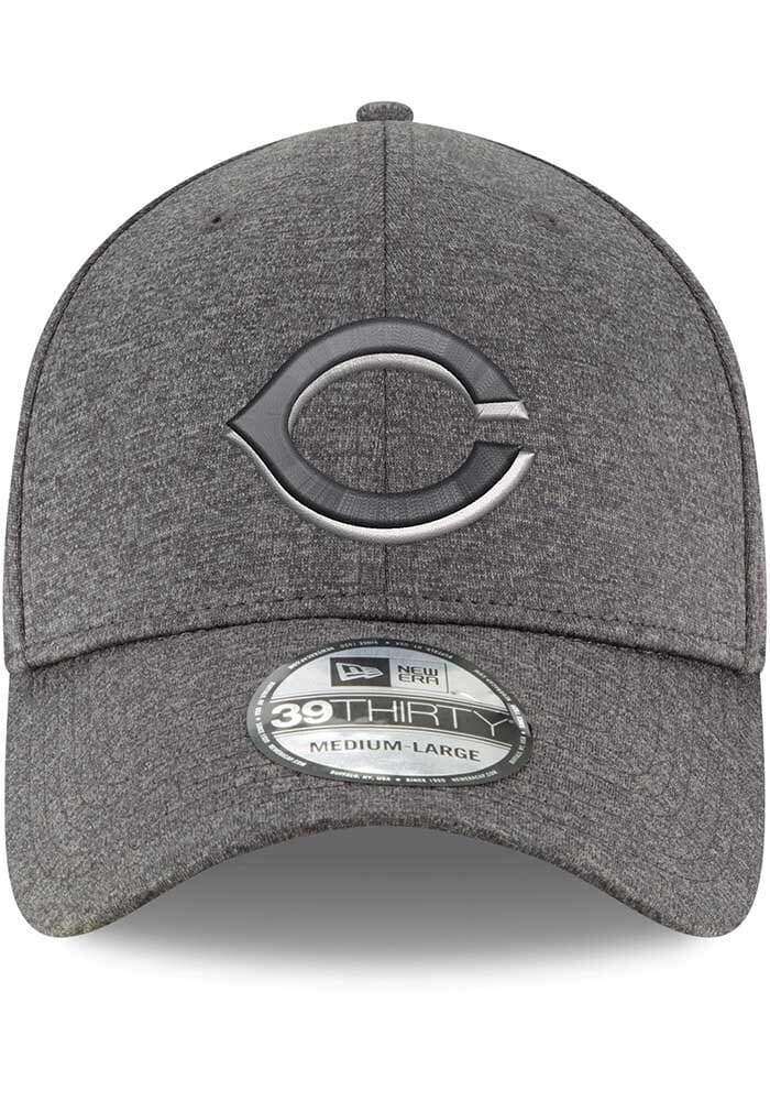 New Era Cincinnati Reds Mens Grey Tonal Team Classic Flex Hat