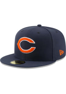 New Era Chicago Bears Mens Navy Blue C Logo Basic 59FIFTY Fitted Hat