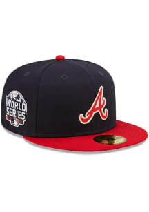 New Era Atlanta Braves Mens Blue Letterman 59FIFTY Fitted Hat