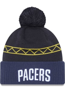 New Era Indiana Pacers Navy Blue 2022 NBA City Edition Mens Knit Hat