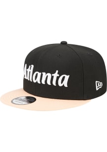 New Era Atlanta Hawks Black 2022 NBA City Edition 9FIFTY Mens Snapback Hat