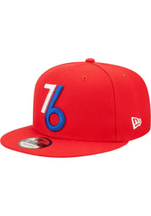 New Era Philadelphia 76ers Red 2022 NBA City Edition 9FIFTY Mens Snapback Hat
