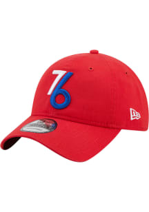 New Era Philadelphia 76ers 2022 NBA City Edition 9TWENTY Adjustable Hat - Red