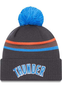 New Era Oklahoma City Thunder Grey 2022 NBA City Edition Mens Knit Hat