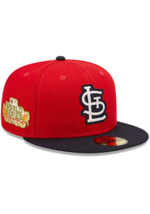 New Era St Louis Cardinals Mens Red Letterman 59FIFTY Fitted Hat