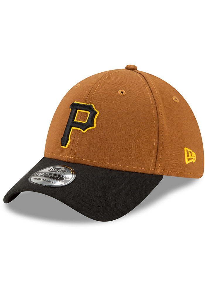 New Era Pittsburgh Pirates Mens Brown Alt 3 Team Classic 39THIRTY Flex Hat