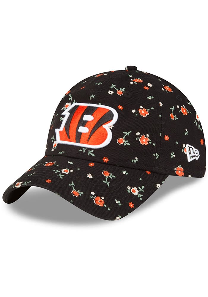 New Era Women's New Era Orange Cincinnati Bengals Logo Floral 9TWENTY -  Adjustable Hat