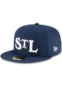 New Era St Louis Stars Mens Navy Blue 2022 Turn Back The Clock 59FIFTY Fitted Hat