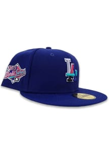 New Era Los Angeles Dodgers Mens Blue Polarlights 59FIFTY Fitted Hat