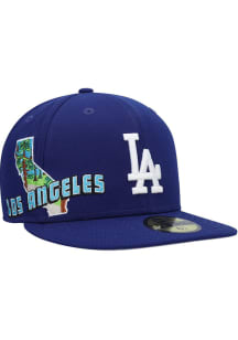 New Era Los Angeles Dodgers Mens Blue Stateview 59FIFTY Fitted Hat