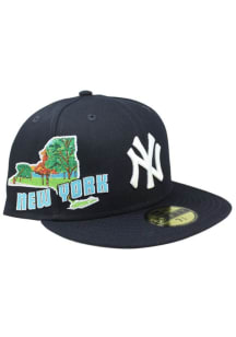 New Era New York Yankees Mens Navy Blue Stateview 59FIFTY Fitted Hat