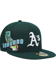 New Era Oakland Athletics Mens Green Stateview 59FIFTY Fitted Hat