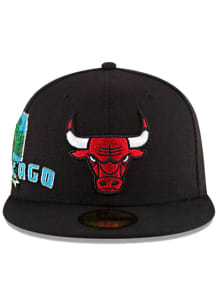 New Era Chicago Bulls Mens Red Stateview 59FIFTY Fitted Hat