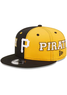 New Era Pittsburgh Pirates Black Teamsplit 9FIFTY Mens Snapback Hat
