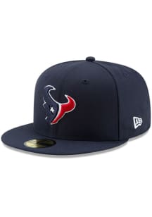 New Era Houston Texans Mens Navy Blue Basic 59FIFTY Fitted Hat