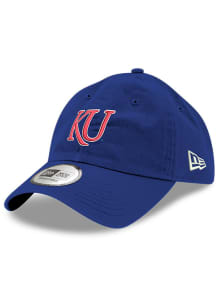 New Era Kansas Jayhawks Trajan KU Casual Classic Adjustable Hat - Blue