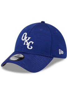 New Era Oklahoma City Dodgers Mens Navy Blue 2023 MiLB Clubhouse 39THIRTY Flex Hat
