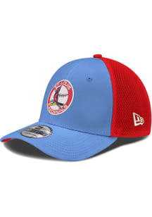 New Era St Louis Cardinals Mens Light Blue Coop Circle Bird Red Mesh Neo 39THIRTY Flex Hat