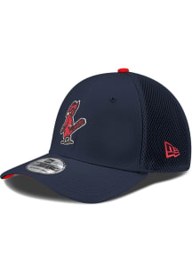 New Era St Louis Cardinals Mens Navy Blue Pitching Bird Navy Mesh Neo 39THIRTY Flex Hat