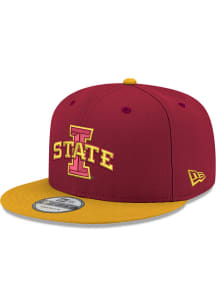 New Era Iowa State Cyclones Red 2T 9FIFTY Mens Snapback Hat