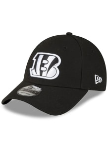 New Era Cincinnati Bengals White Logo 9FORTY Adjustable Hat - Black
