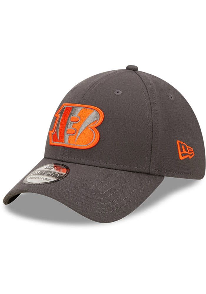 New Era Cincinnati Bengals Grey Color Pop Logo Team Classic 39THIRTY Flex Hat, Grey, POLYESTER, Size M/L, Rally House