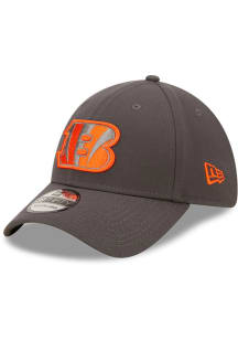 New Era Cincinnati Bengals Mens Grey Color Pop Logo Team Classic 39THIRTY Flex Hat