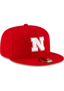 New Era Nebraska Cornhuskers Mens Red Basic 59FIFTY Fitted Hat