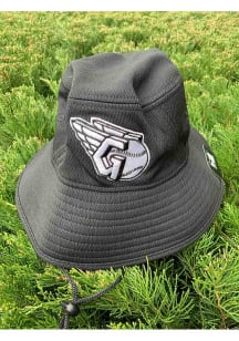 New Era Cleveland Guardians Black White Logo Mens Bucket Hat